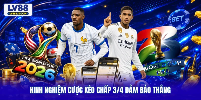 Kinh nghiệm cược kèo chấp 3/4 đảm bảo thắng